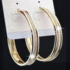 Fashion Hot Sale 3 Rows Gold Frosted Big Hoop