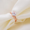 Rose Gold Brand Designer Lady Wedding Crystal Zircon Ring High Quality Plated 18K