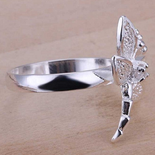 Fashion Zircon Dragonfly Silver Jewelry 925 Sterling Silver Ring Fine