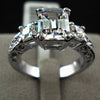 Plated Rectangle Emerald Cut CZ Zircon Engagement Rings