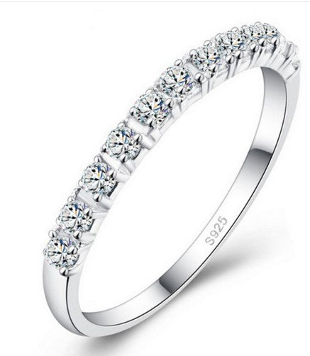 Simulated Diamond Ring - 925 Sterling Silver